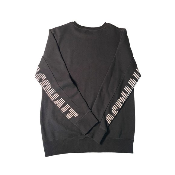 AYC Asphalt Yacht Club Crewneck Sleeve Spell Out Sweatshirt Black Men’s Sz. S - Picture 2 of 7